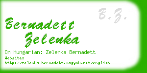 bernadett zelenka business card